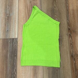Stitches & Stripes Green One Shoulder Knit Cami NWT